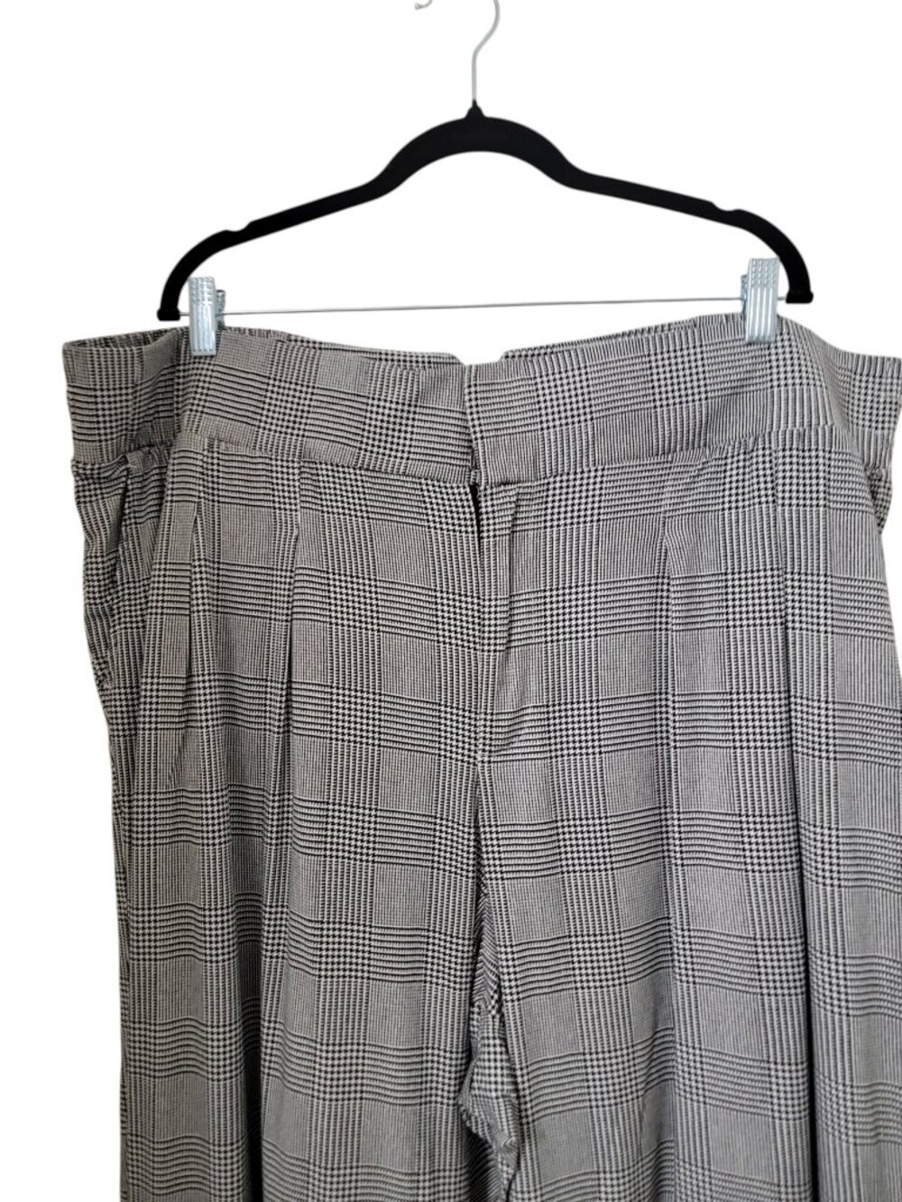 Torrid Size 24 Black White Plaid Wide Leg Crop Pant - Picture 4 of 15